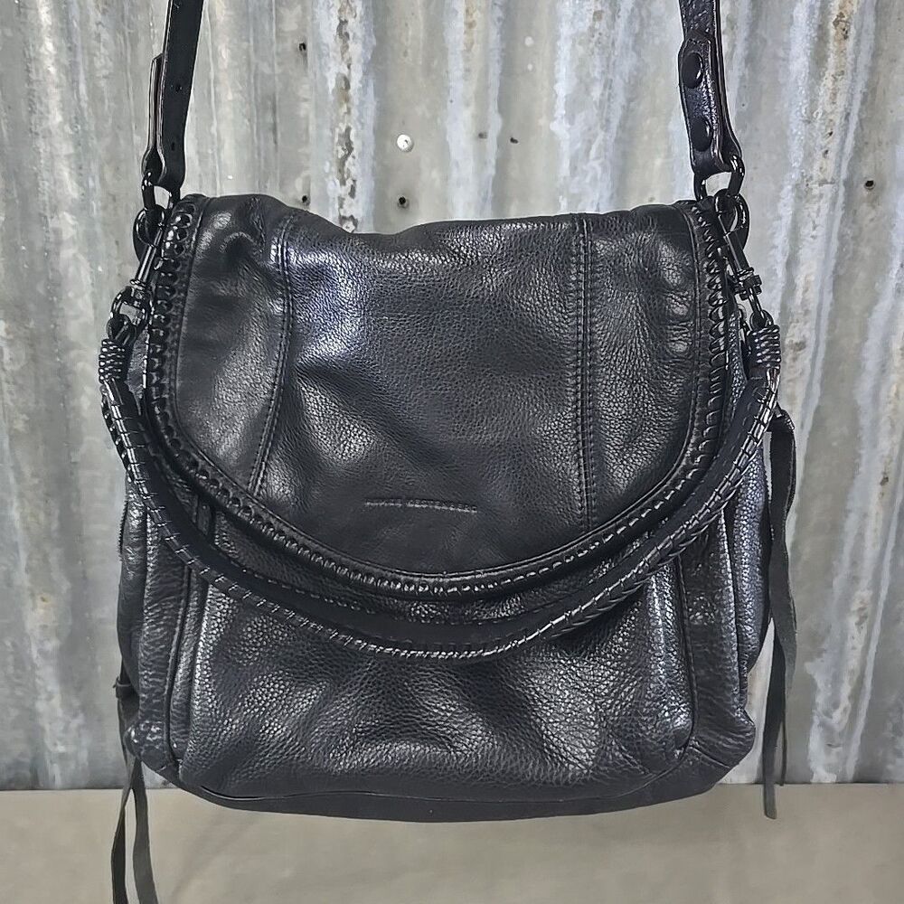 Aimee Kestenberg Handbag all for love Black Woven Strap Crossbody Shoulder - Picture 3 of 12